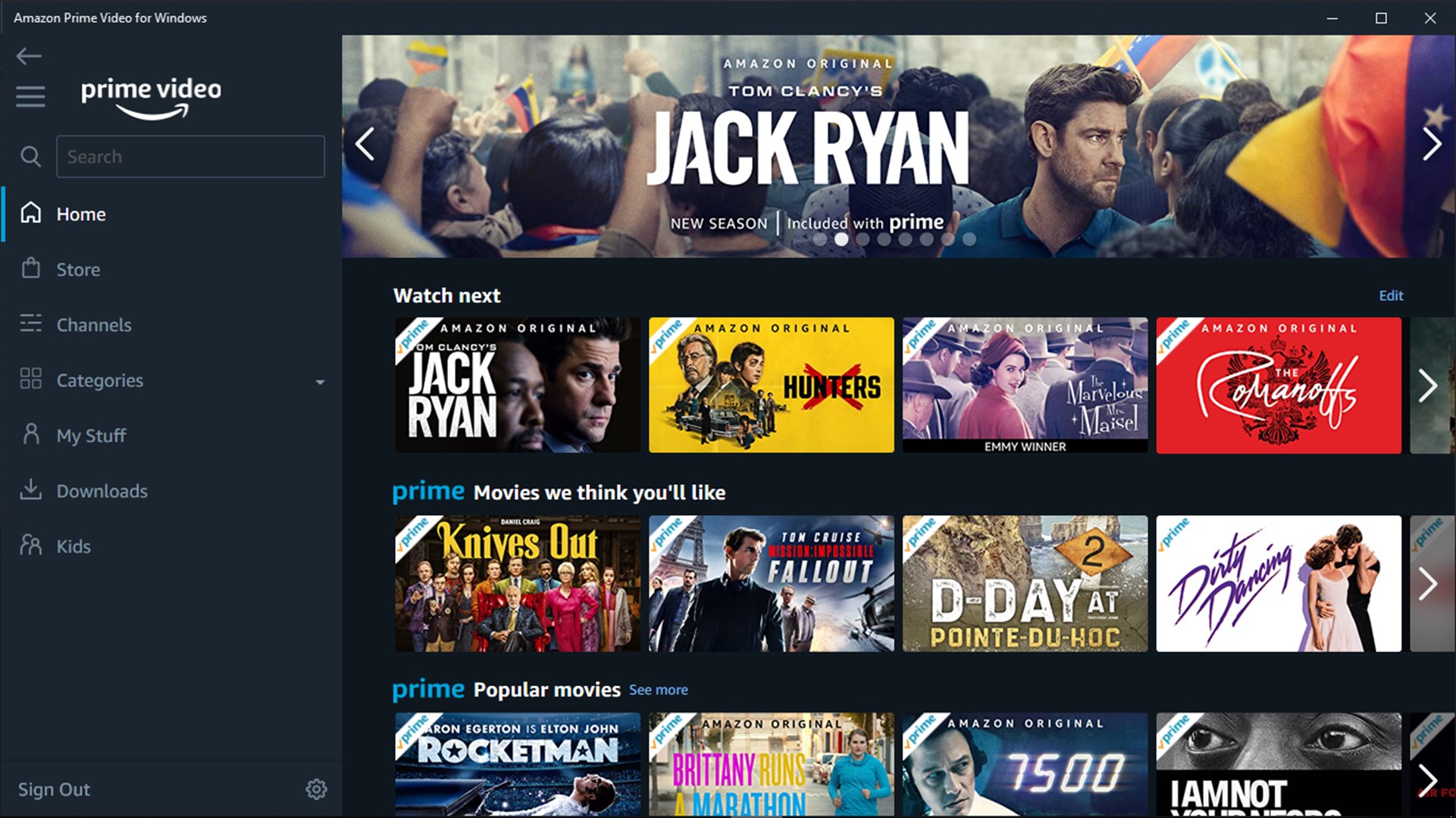Prime Video for Windows – Microsoft-toepassings