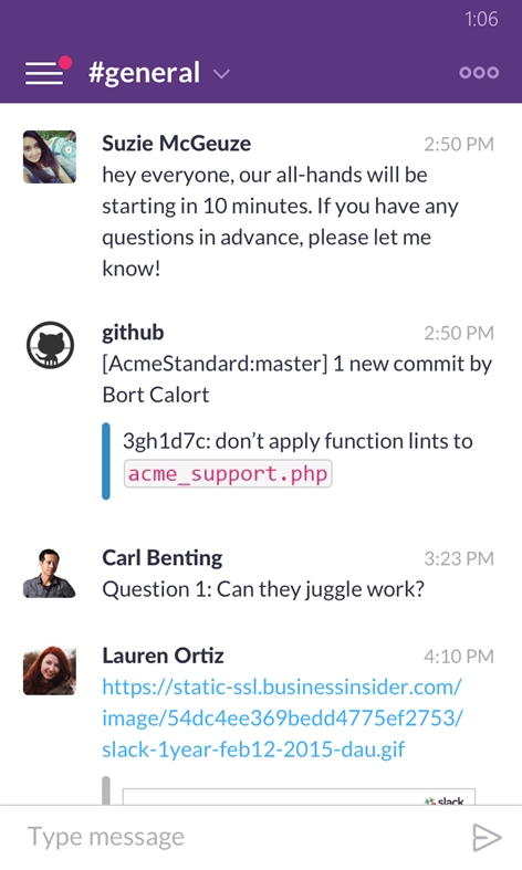 Slack (Beta) Screenshot
