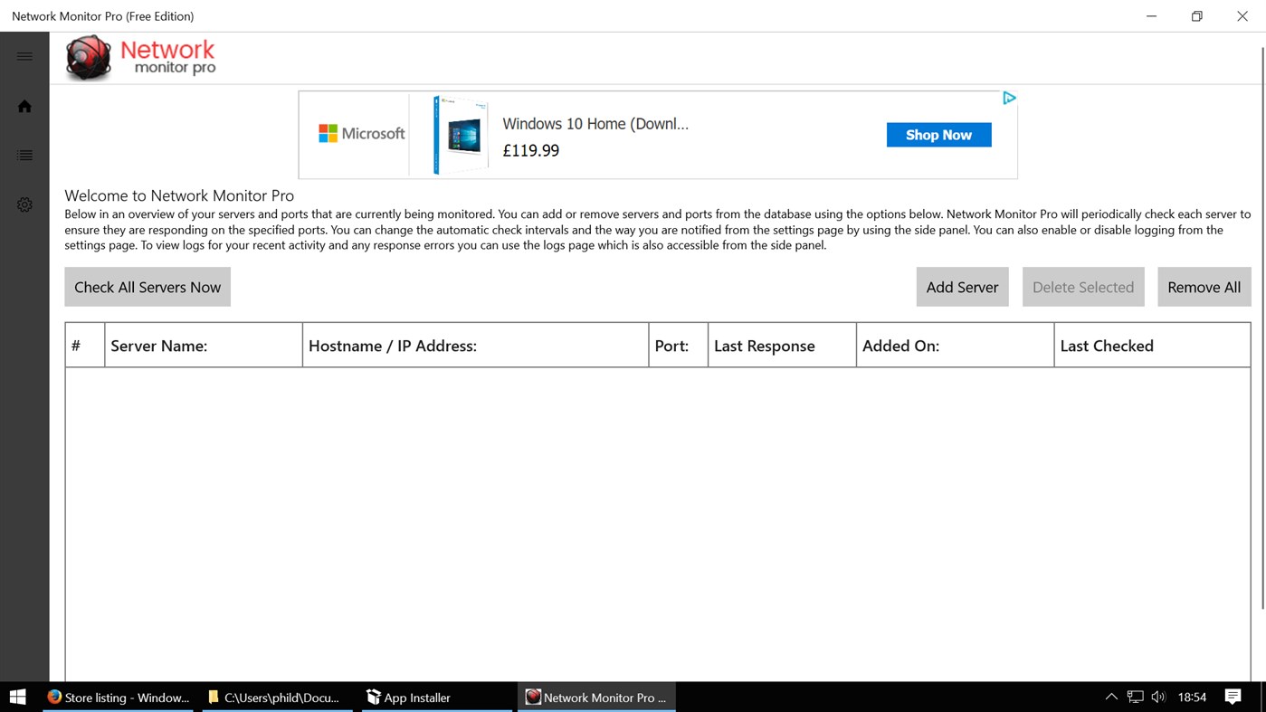 #1. Network Monitor Pro (Free Edition) (Windows) 由: TheCod3r Software