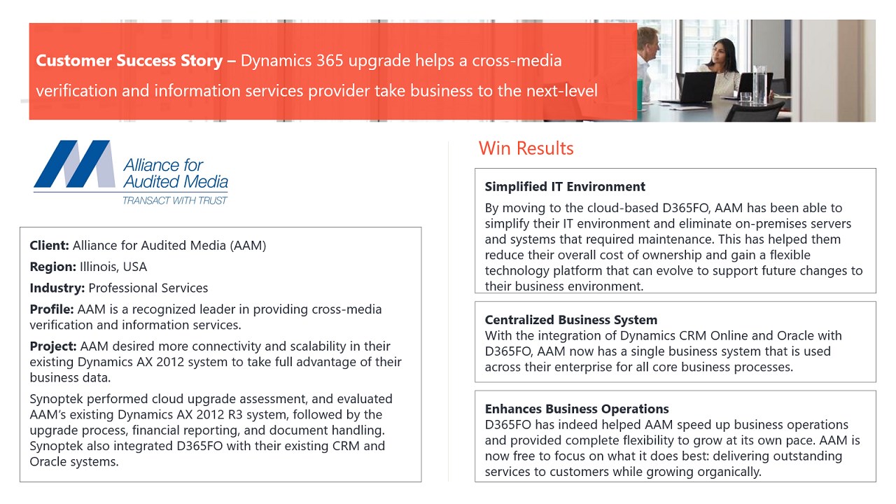 Snapshot 1 of Dynamics 365 Upgrade from Dynamics AX 2009/2012: 2 Day Assessment