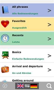 German talking phrasebook screenshot 1