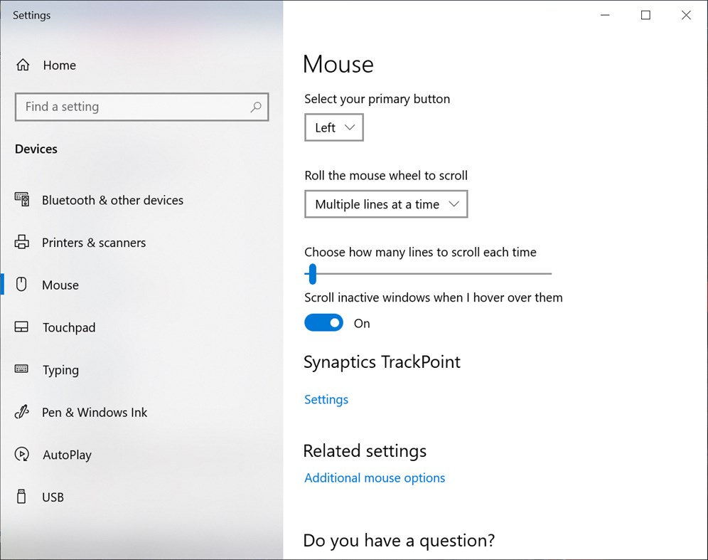#1. Synaptics Trackpoint Control Panel (Windows) 由: Synaptics Incorporated