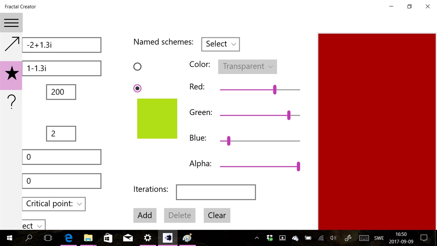 #8. FractalCreator (Windows) 由: Utte Rydberg
