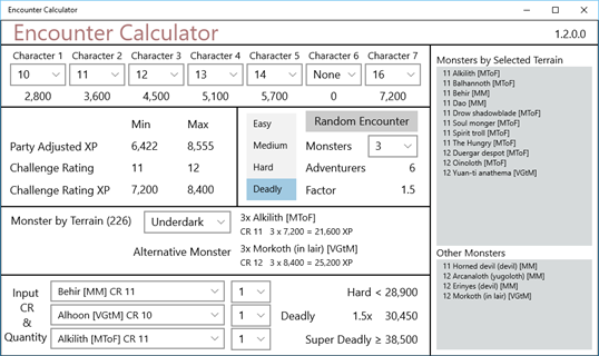 Encounter Calculator screenshot 2