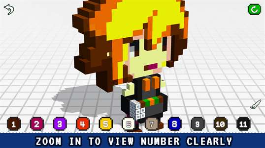 Anime 3D Color by Number - Voxel Coloring Book screenshot 4