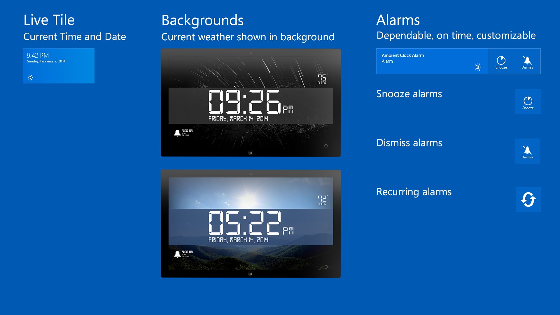 Alarm Clock HD + - Microsoft Apps