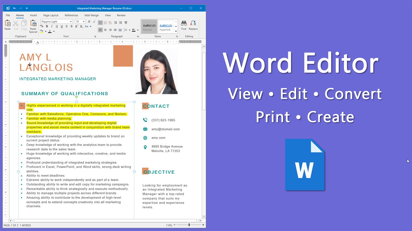 #2. PDF Infinity - DOCX, XLSX and PDF Editor (Windows) By: HUXSoft.com