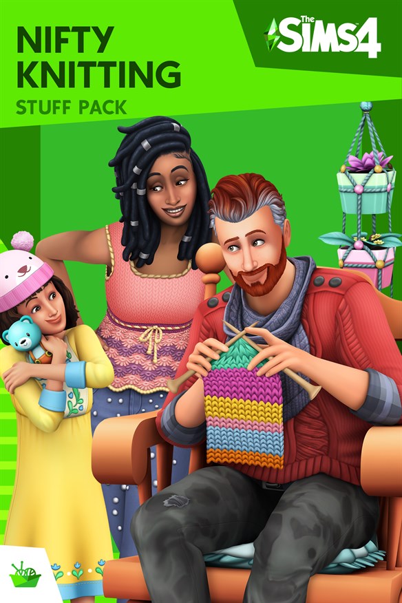The Sims 4 Nifty Knitting Stuff Pack Xbox Series X|S and Xbox One cover art