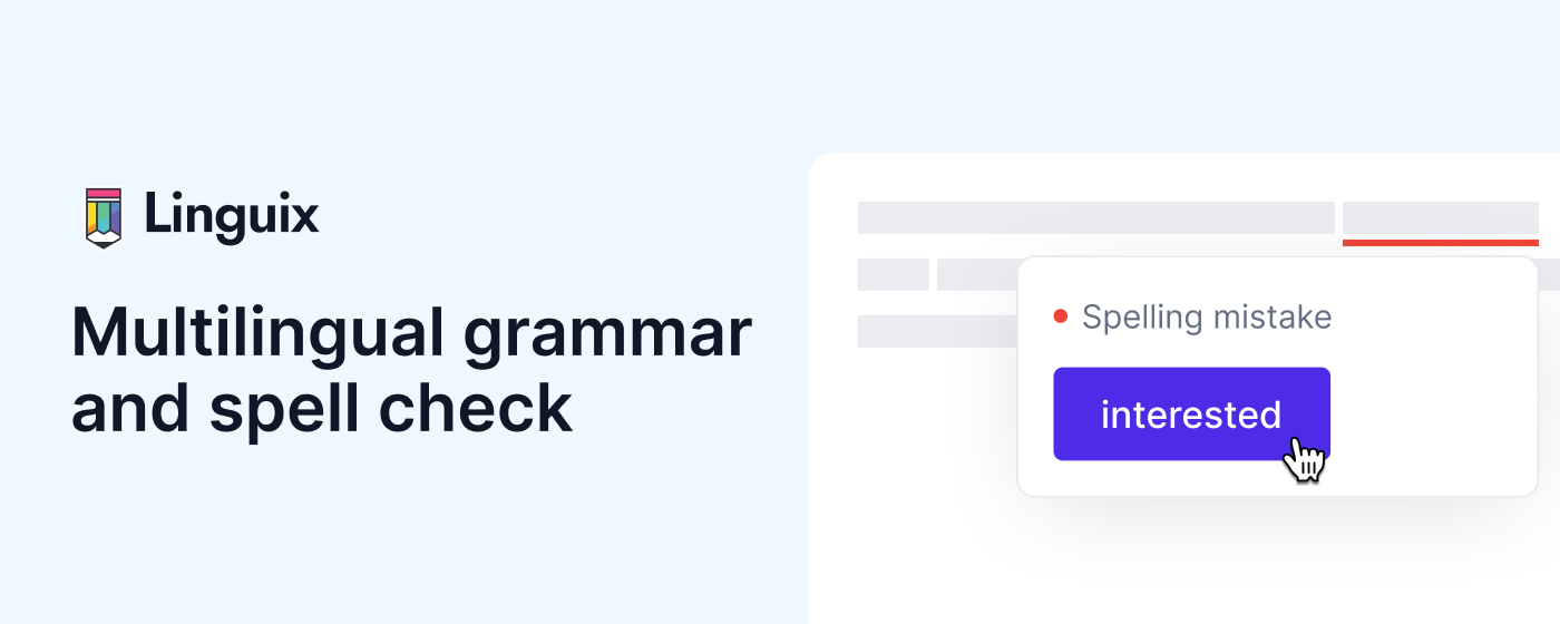 Grammar Checker and Text Rewriter — Linguix marquee promo image
