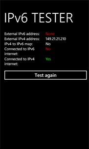 IPv6 Tester screenshot 2