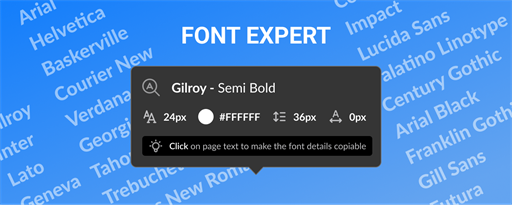 Font Expert: Identify Fonts from Images & Websites marquee promo image