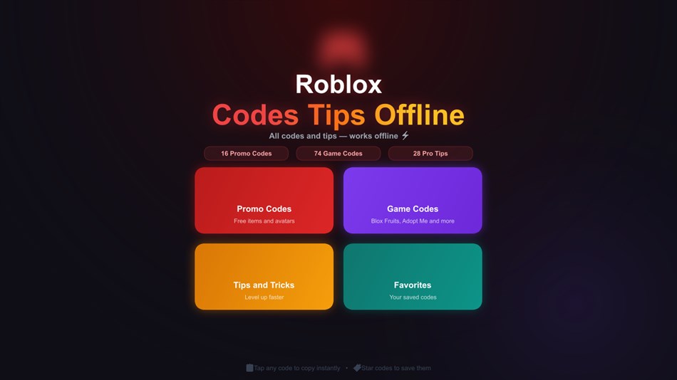 Roblox Codes Tips Offline (Windows) — Price History & Similar | AppAgg