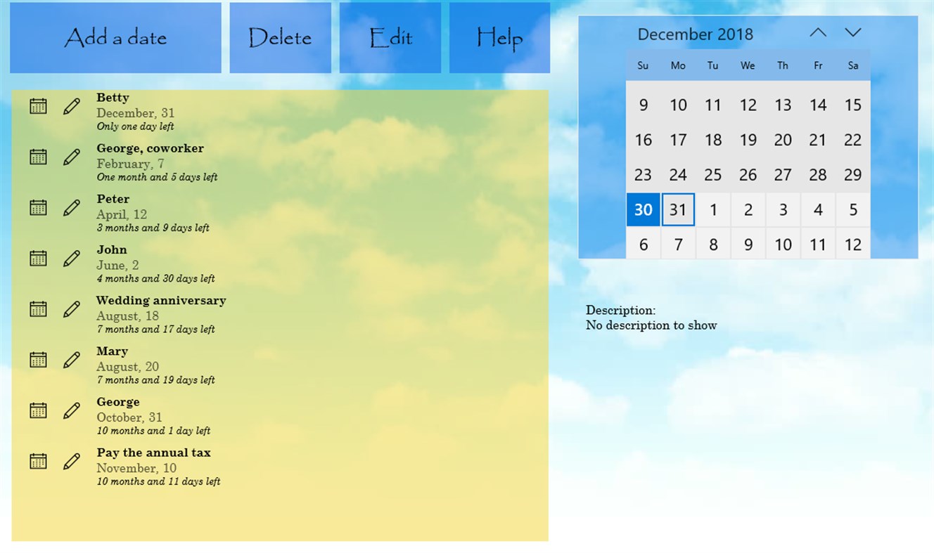 #6. DateRemember (Windows) Ved: EdCFong Developer