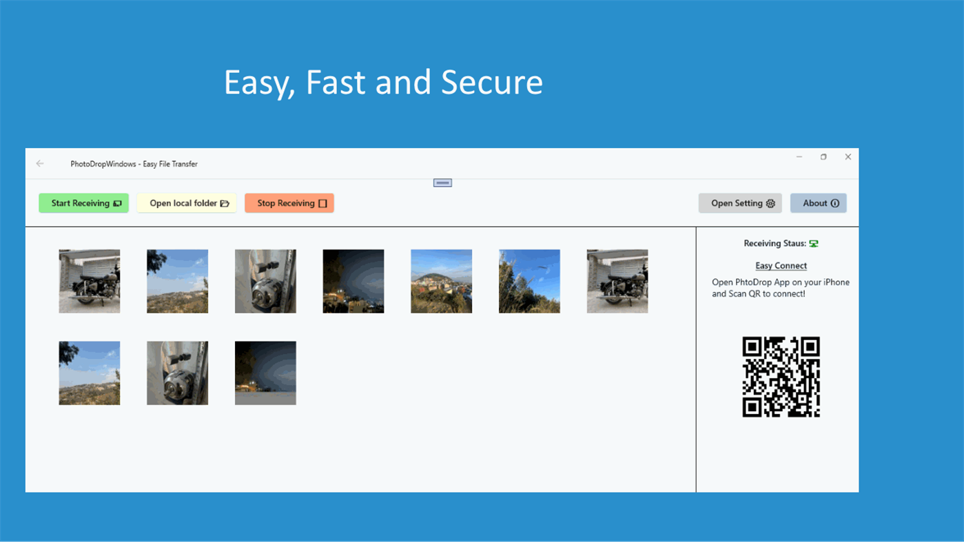 #2. PhotoDrop - Image transfer for iPhone (Windows) 由: AsiSoft Tech