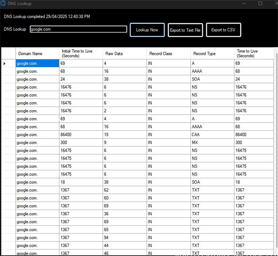 FW DNS Lookup (Windows) Podle: Fullyworked
