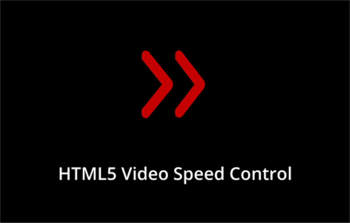 HTML5 Video Speed Control
