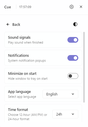 Cue App screenshot