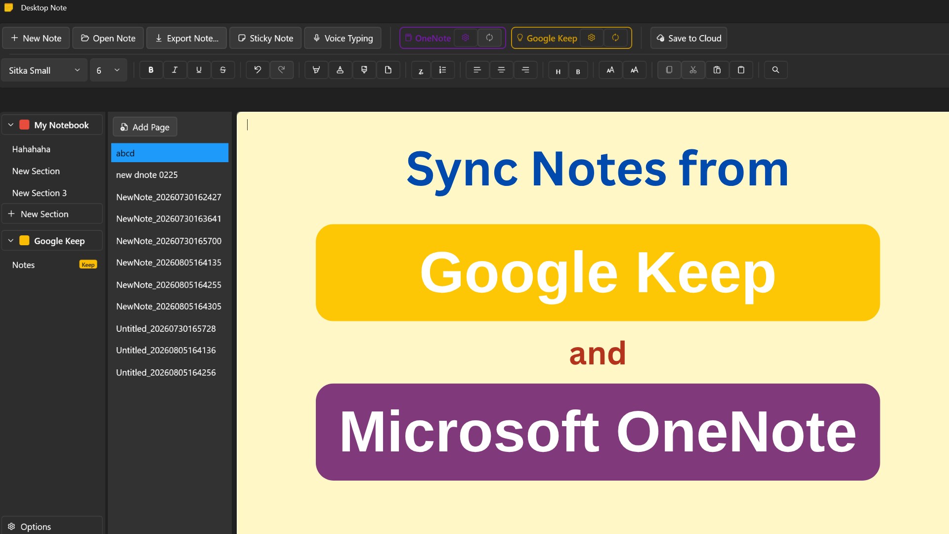 Notes - Keep screenshot