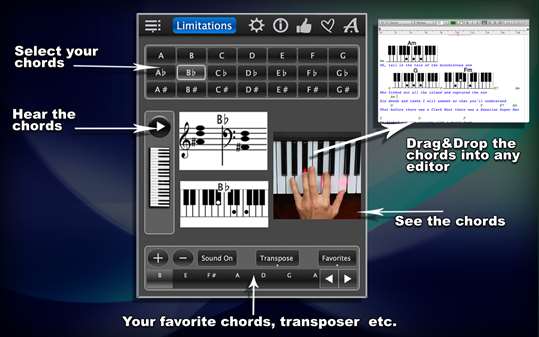 Piano Chords Lite screenshot 1