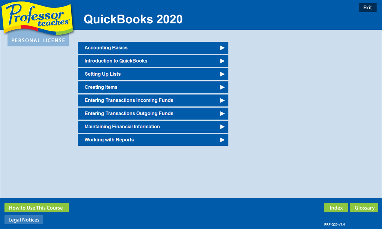 #1. Professor Teaches® QuickBooks 2020 Tutorial Set (Windows) Με: Individual Software Inc.
