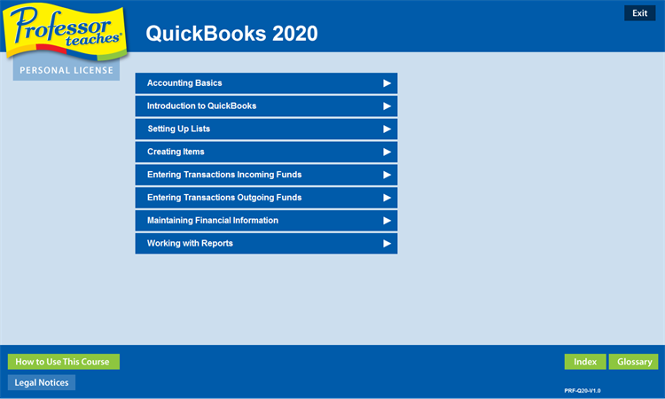 Professor Teaches® QuickBooks 2020 Tutorial Set - PC - (Windows)