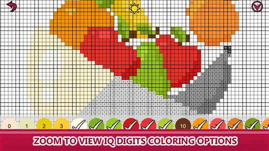 Fruits Color By Number : Pixel Art, Food Coloring screenshot 1