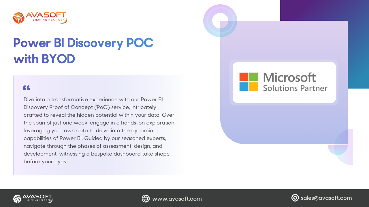 Snapshot 1 of Power BI Discovery POC with BYOD
