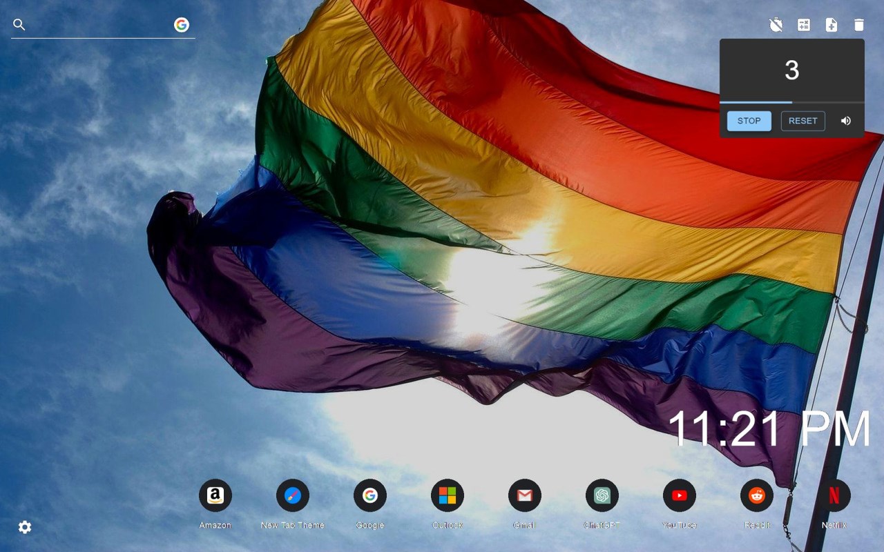 Rainbow Flag Wallpaper New Tab