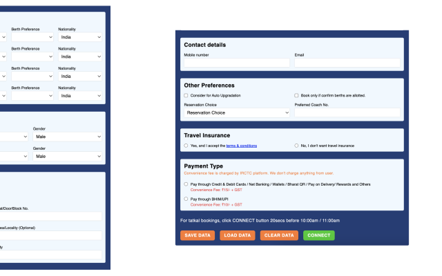 IRCTC Tatkal Helper