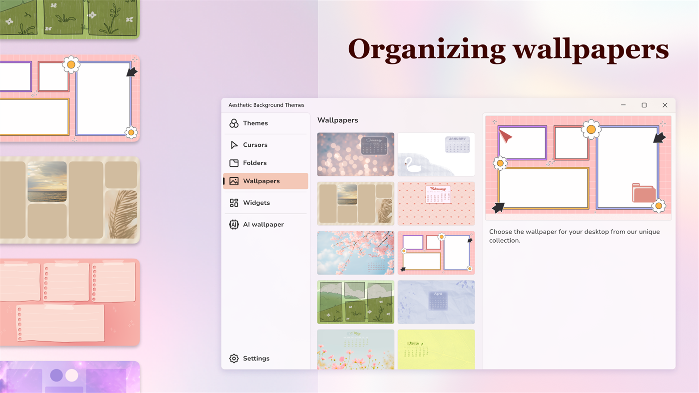 #6. Aesthetic Desktop Themes - HD Wallpapers & Widgets (Windows) Podle: Simpledio LLP