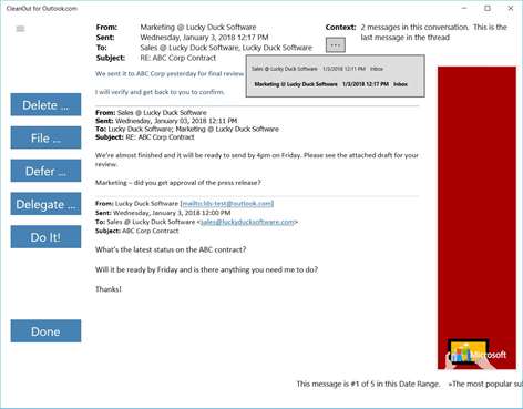 CleanOut for Outlook.com Screenshots 2