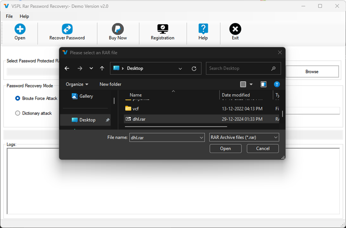 #2. Rar Password Recovery Software (Windows) Podle: VARTIKA SOFTWARE PRIVATE LIMITED