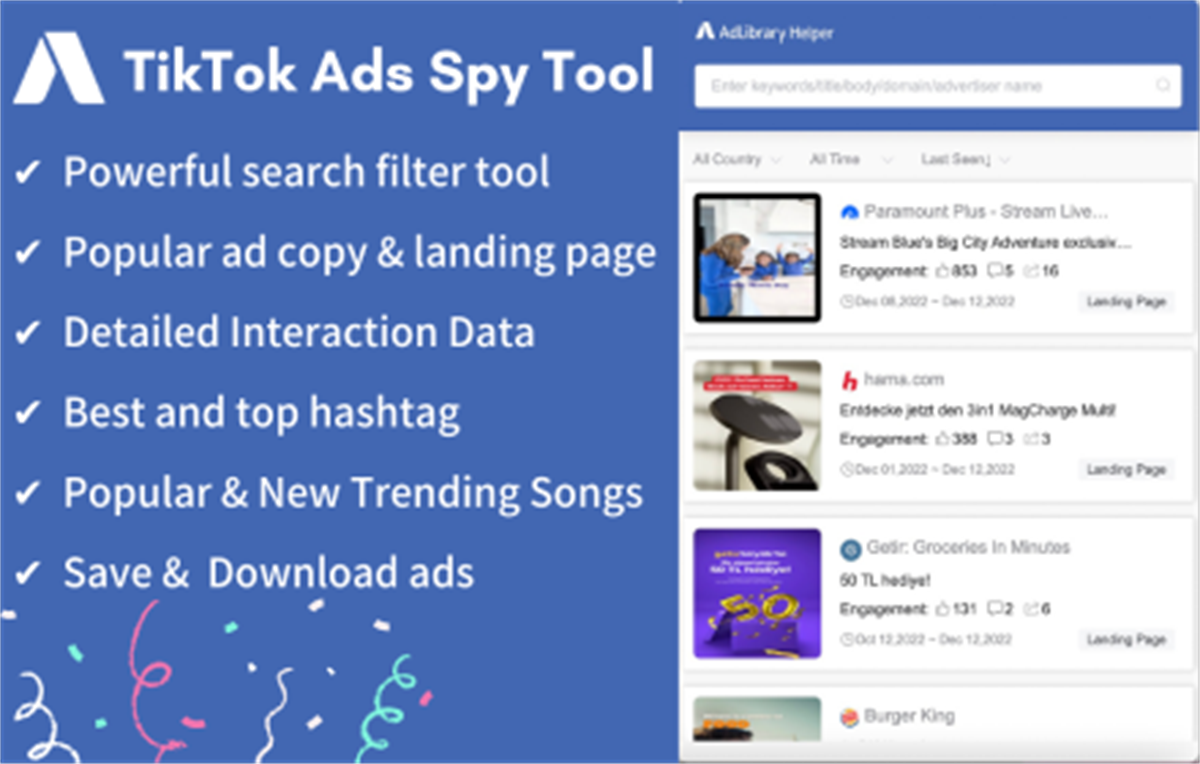 Ad Library - TikTok Ads Spy Tool