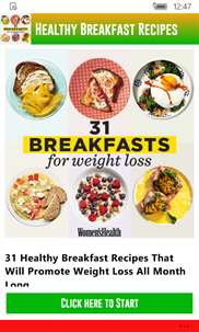 Healthy Breakfast Recipes screenshot 1
