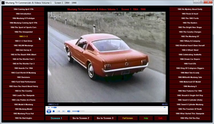 Ford Mustang Commercials and Videos Volume 1 - PC - (Windows)
