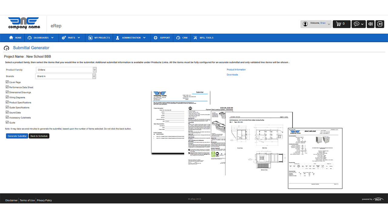Snapshot 4 of eRep CPQ by BCA Technologies