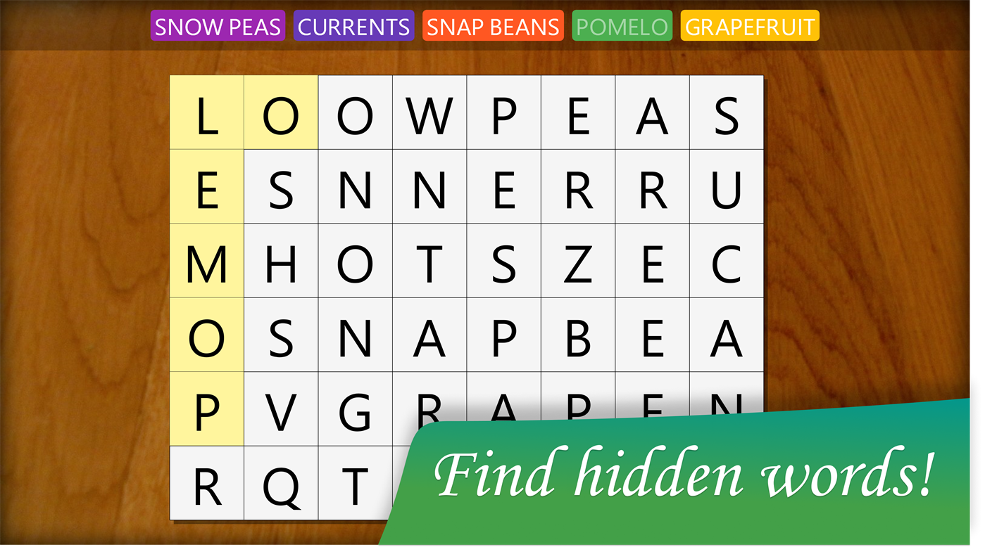 #1. Hidden Word Search (Windows) Bởi: Frenzy Games