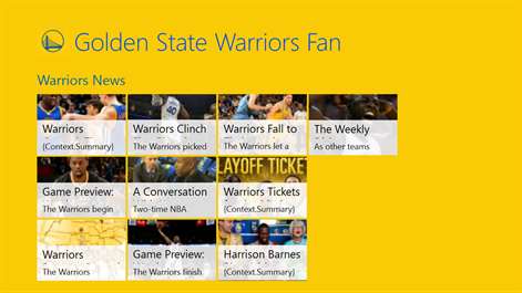 NBA Warriors Fan App Screenshots 1