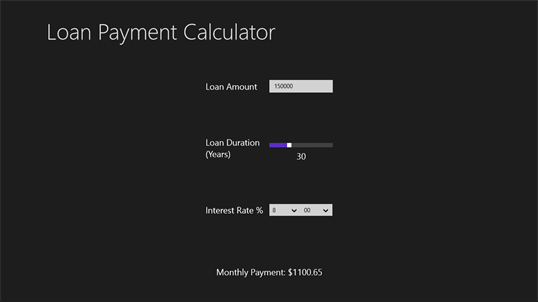Loan Monthly Payments Calculator screenshot 2