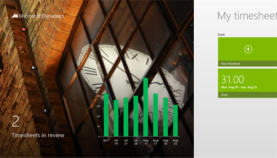 Dynamics AX 2012 Timesheets screenshot 1