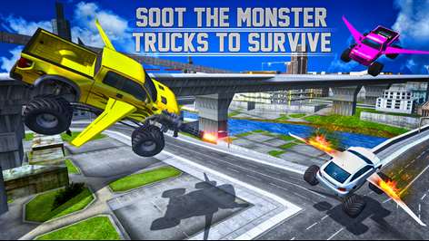 Flying Monster Truck Simulator : Real Crazy Pilot Screenshots 2