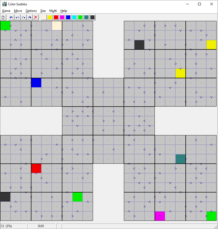 #2. Colour Sudoku (Windows) 来自: Petr Lastovicka