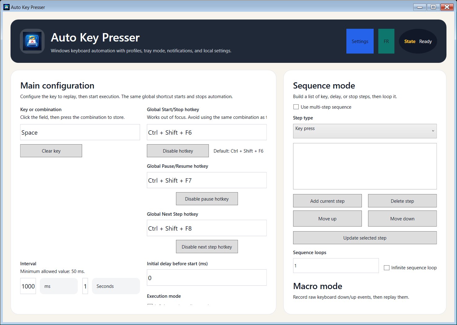 Auto Key Presser for Games screenshot