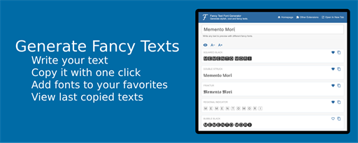 Fancy Text Font Generator marquee promo image