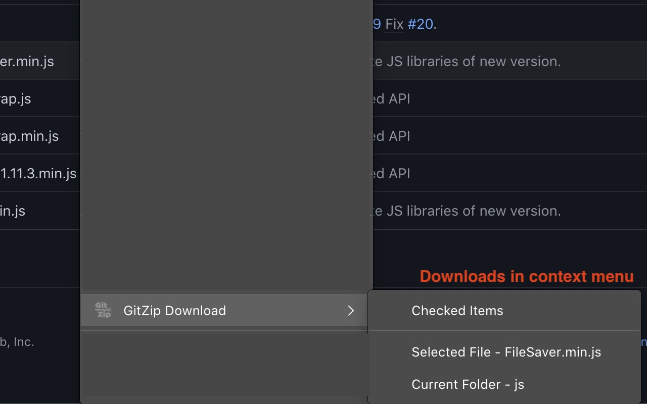 GitZip for github