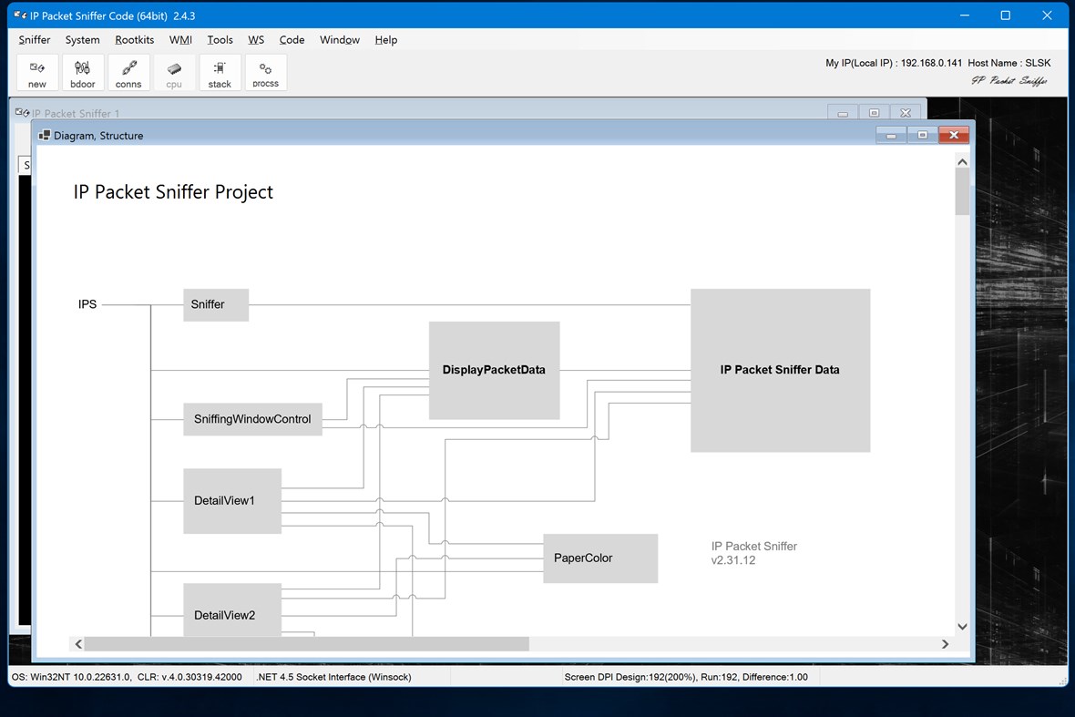 #4. IP Packet Sniffer Code (Windows) By: Million