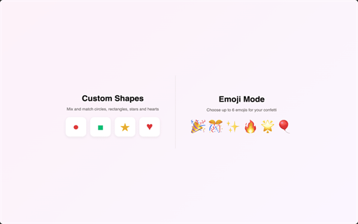 Confetti! Colorful Confetti Burst Extension