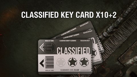 World of Tanks - 10 Classified Key Cards + 2 Bonus!