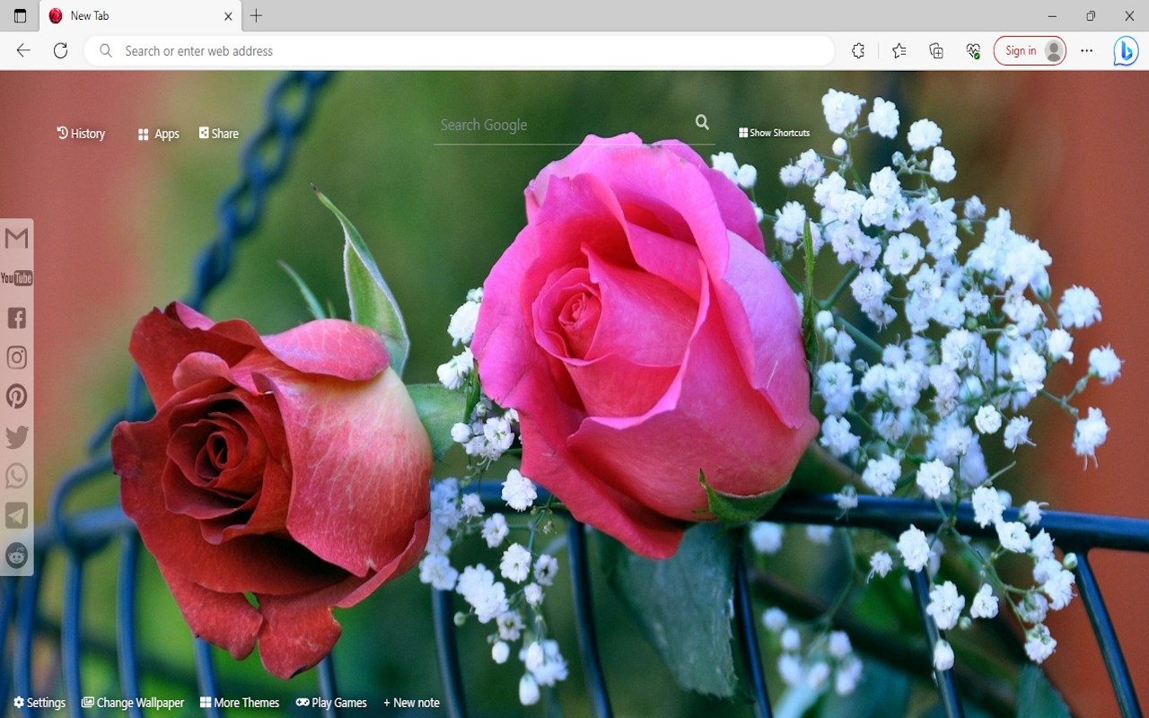 Rose Wallpaper HD Rose Background for Edge