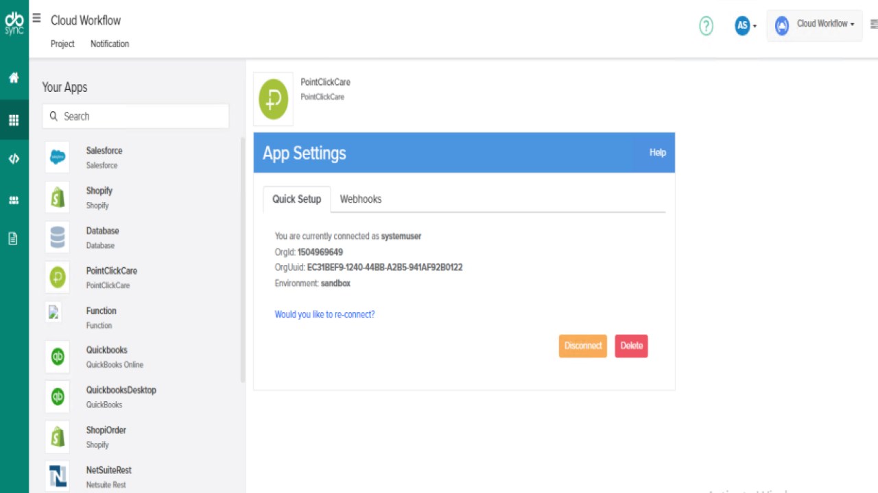 Snapshot 1 of PCC integration with Dynamics 365 CRM